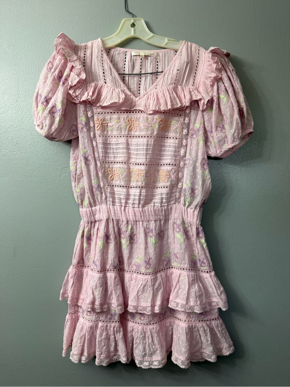 Loveshackfancy Women's Sorelle Dress pink floral small